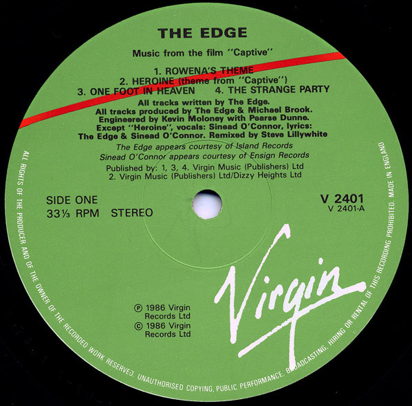 The Edge With Michael Brook - Captive | Virgin (V 2401) - 3 The Edge With Michael Brook - Captive | Virgin (V 2401) - 3