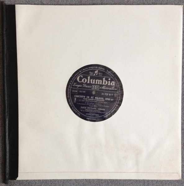 Ludwig Van Beethoven - David Oistrach , Orchestre National De France , André Cluytens - Concerto En Ré Majeur Pour Violon Et Orchestre | Columbia (FCX 817) - 3 Ludwig Van Beethoven - David Oistrach , Orchestre National De France , André Cluytens - Concerto En Ré Majeur Pour Violon Et Orchestre | Columbia (FCX 817) - 3