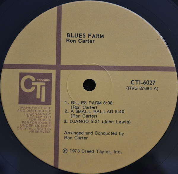 Ron Carter - Blues Farm [Vinyl] | CTI Records (CTI 6027) - 4