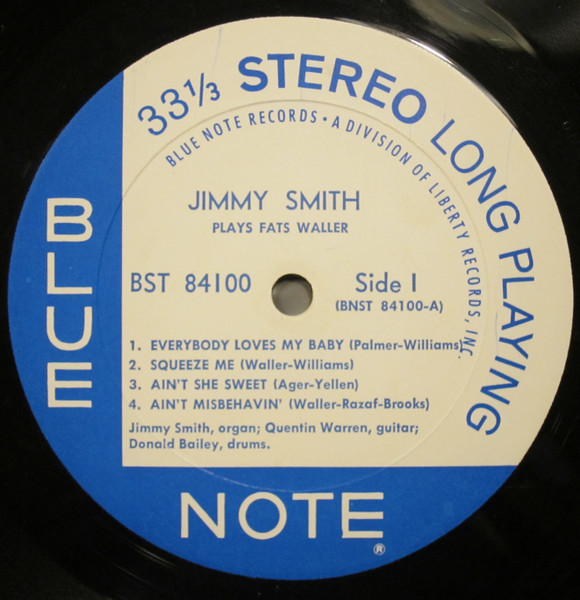 Jimmy Smith - Plays Fats Waller | Blue Note (BST 84100) - 3