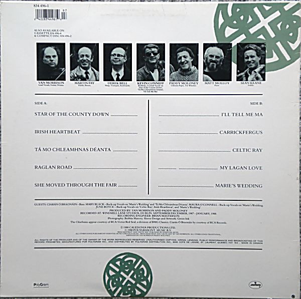 Van Morrison & The Chieftains - Irish Heartbeat [Vinyl] | Mercury (834 496-1) - 2