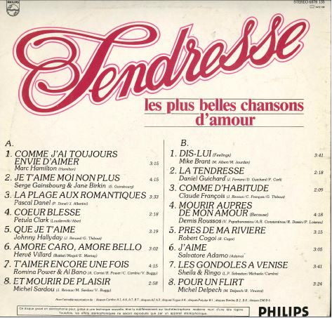Various - Tendresse - Les Plus Belles Chansons D'amour | Philips (6878 135) - 2 Various - Tendresse - Les Plus Belles Chansons D'amour | Philips (6878 135) - 2