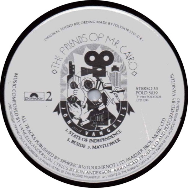 Jon & Vangelis - The Friends Of Mr Cairo | Polydor (POLD 5039) - 4