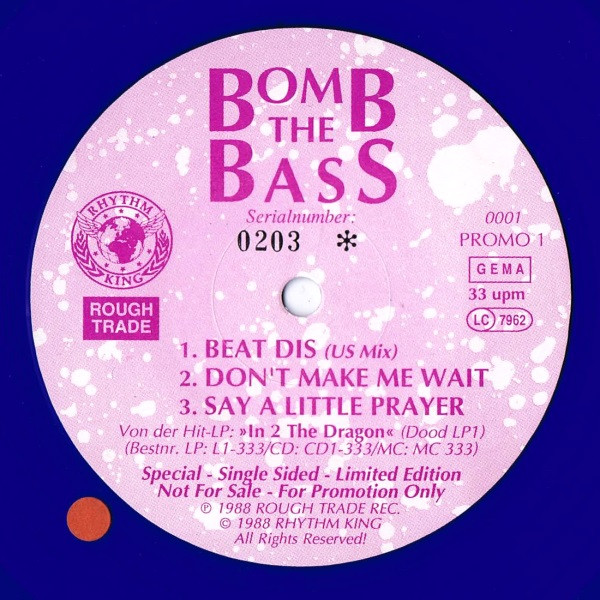 Bomb The Bass - Beat Dis | Rhythm King (PROMO 1) - 2