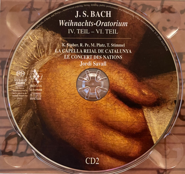 Jordi Savall , Le Concert Des nations , La Capella Reial De Catalunya , Katja Stuber , Raffaele Pe , Martin Platz , Thomas Stimmel - J.S. Bach. Weihnachts-Oratorium/Oratorio de Noël/Christmas Oratorio | Alia Vox (AVSA 9940) - 2 Jordi Savall , Le Concert Des nations , La Capella Reial De Catalunya , Katja Stuber , Raffaele Pe , Martin Platz , Thomas Stimmel - J.S. Bach. Weihnachts-Oratorium/Oratorio de Noël/Christmas Oratorio | Alia Vox (AVSA 9940) - 2