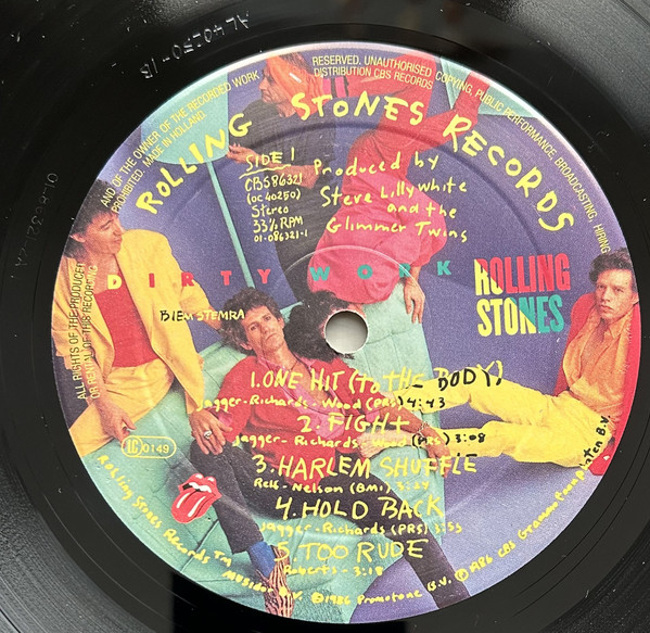 The Rolling Stones - Dirty Work | Rolling Stones Records (CBS 86321) - 4 The Rolling Stones - Dirty Work | Rolling Stones Records (CBS 86321) - 4