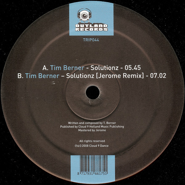 Tim Berner - Solutionz | Outland Records (TRIP044)