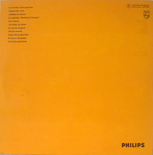 Michel Sardou - Enregistrement Public A L'Olympia | Philips (6 325 005) - 4