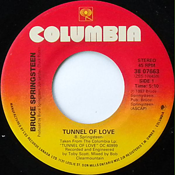 Bruce Springsteen - Tunnel Of Love (7") [Vinyl] | Columbia (38-07663) - 3