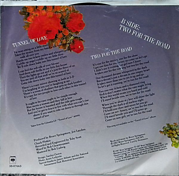 Bruce Springsteen - Tunnel Of Love (7") [Vinyl] | Columbia (38-07663) - 2