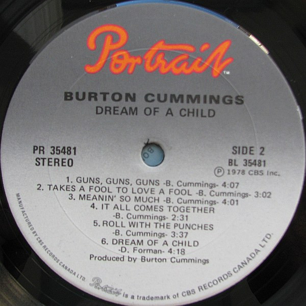 Burton Cummings - Dream Of A Child | Portrait (PR 35481) - 4 Burton Cummings - Dream Of A Child | Portrait (PR 35481) - 4
