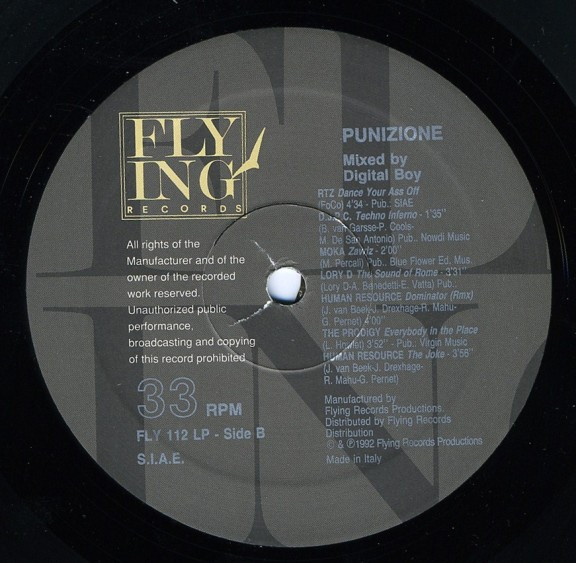 Various - Punizione | Flying Records (FLY 112) - 2
