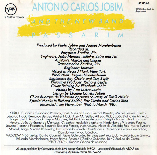 Antonio Carlos Jobim - Passarim | Verve Records (833 234-2) - 2