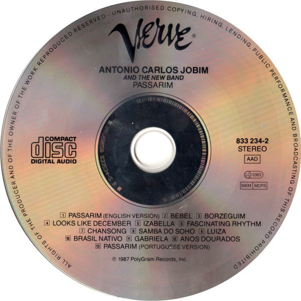 Antonio Carlos Jobim - Passarim | Verve Records (833 234-2) - 3