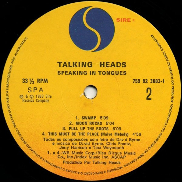 Talking Heads - Speaking In Tongues | Sire (759 92-3883-1) - 4