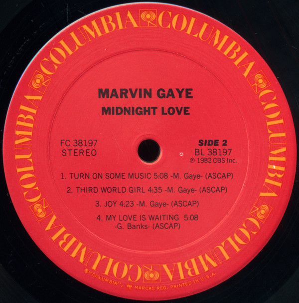 Marvin Gaye - Midnight Love | Columbia (FC 38197) - 3 Marvin Gaye - Midnight Love | Columbia (FC 38197) - 3
