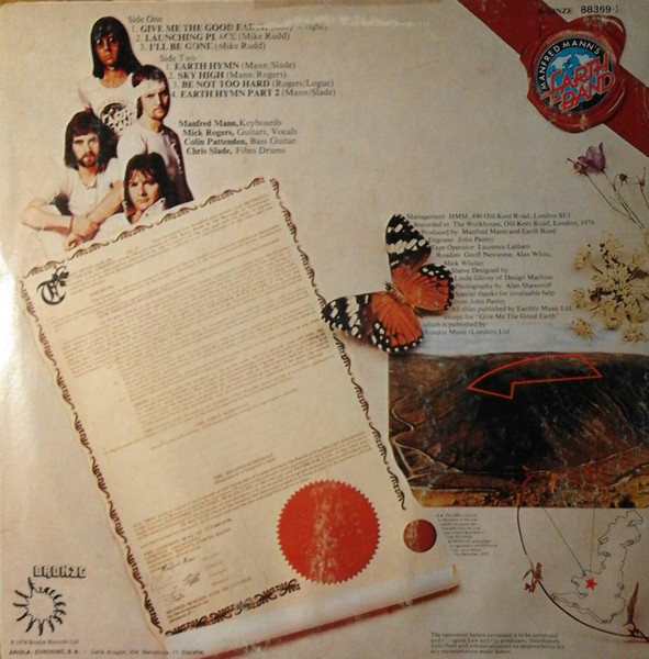 Manfred Mann's Earth Band - The Good Earth - Vinilo | Bronze (88369-I) - 2 Manfred Mann's Earth Band - The Good Earth - Vinilo | Bronze (88369-I) - 2