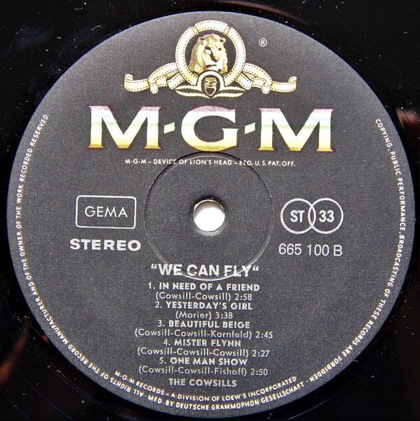 The Cowsills - We Can Fly | MGM Records (665 100) - 4