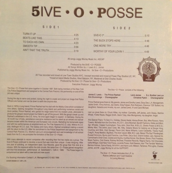 5ive-O-Posse - 5ive•O•Posse | Sue Records Inc. (SUE 2501) - 2