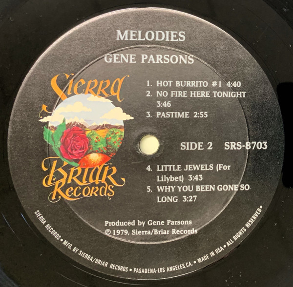 Gene Parsons - Melodies | Sierra Briar Records (SRS-8703) - 4 Gene Parsons - Melodies | Sierra Briar Records (SRS-8703) - 4