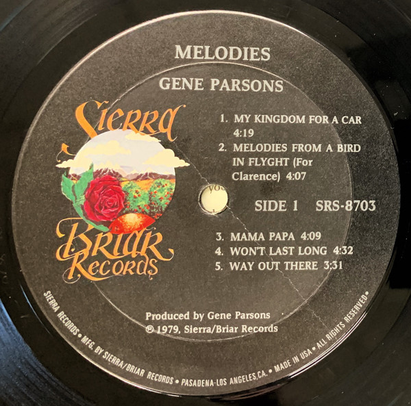Gene Parsons - Melodies | Sierra Briar Records (SRS-8703) - 3 Gene Parsons - Melodies | Sierra Briar Records (SRS-8703) - 3