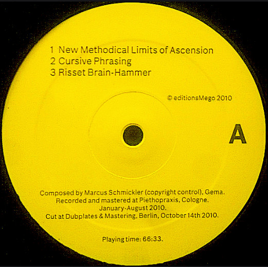 Marcus Schmickler - Palace Of Marvels [Queered Pitch] | Editions Mego (editionsMego 113V) - 2