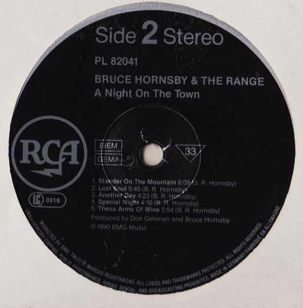 Bruce Hornsby And The Range - A Night On The Town | RCA (PL 82041) - 4