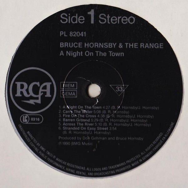 Bruce Hornsby And The Range - A Night On The Town | RCA (PL 82041) - 3