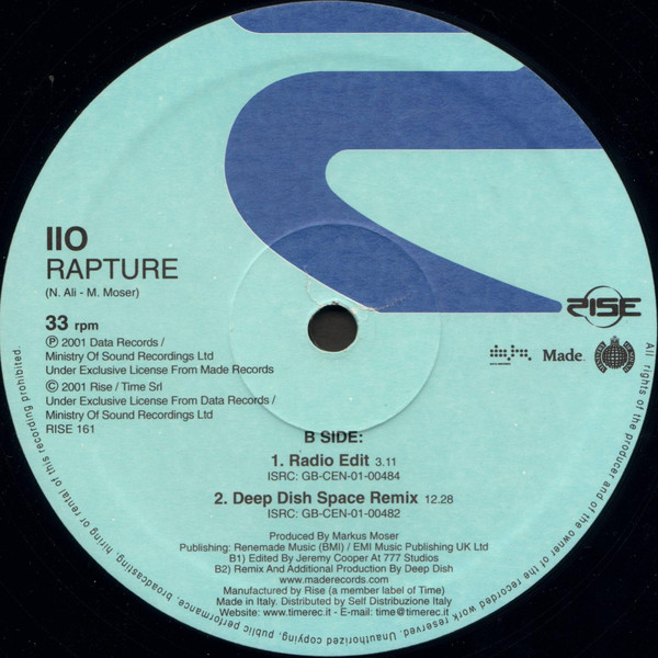 iiO - Rapture | Rise (RISE 161) - 3
