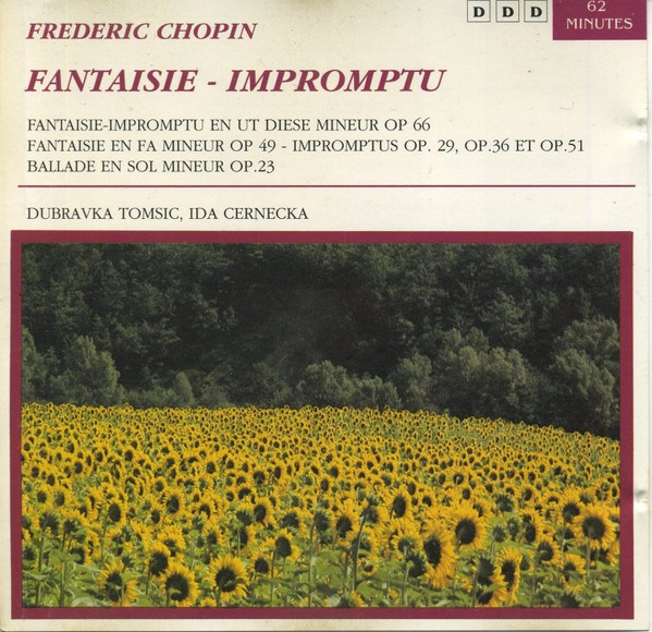 Frédéric Chopin , Dubravka Tomsic , Ida Černecká - Fantasie - Impromptu | Sonia Classic (CD 74425) - main