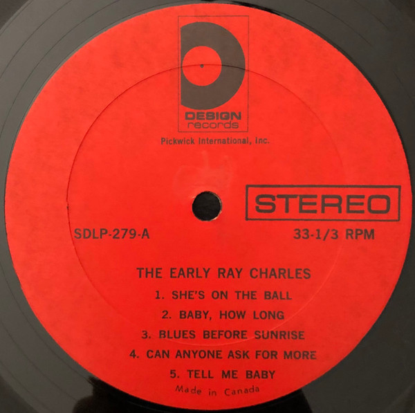 Ray Charles - The Early Ray Charles | Design Records (SDLP-279) - 3