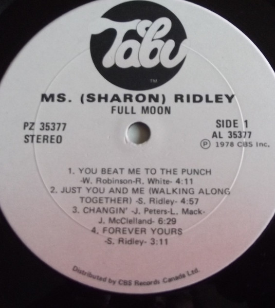 Sharon Ridley - Full Moon [Vinyl] | Tabu Records (PZ 35377) - 3