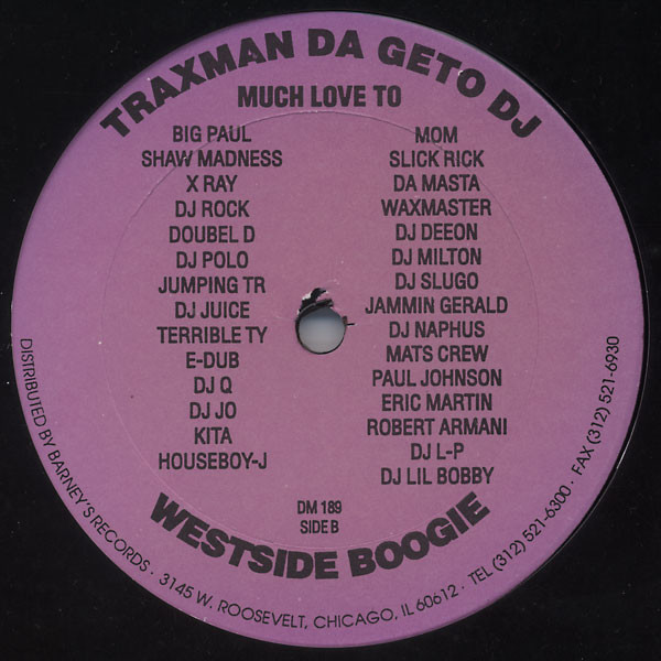 Traxman - Westside Boogie Traxs - Vol I | Dance Mania (DM 189) - 2