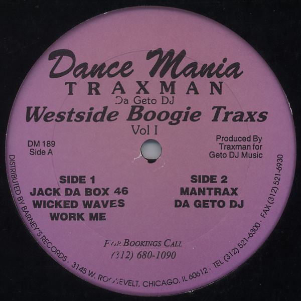Traxman - Westside Boogie Traxs - Vol I | Dance Mania (DM 189) - main