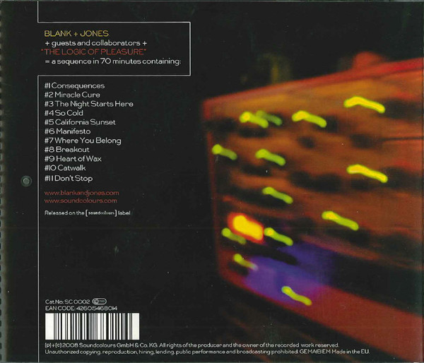 Blank & Jones - The Logic Of Pleasure | Soundcolours (SC 0002) - 2