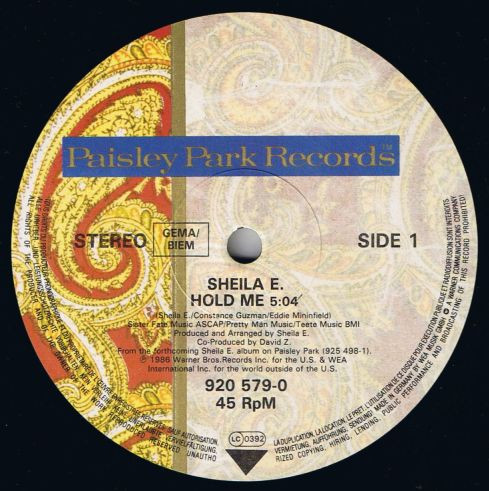 Sheila E. - Hold Me | Paisley Park (920 579-0) - 3 Sheila E. - Hold Me | Paisley Park (920 579-0) - 3