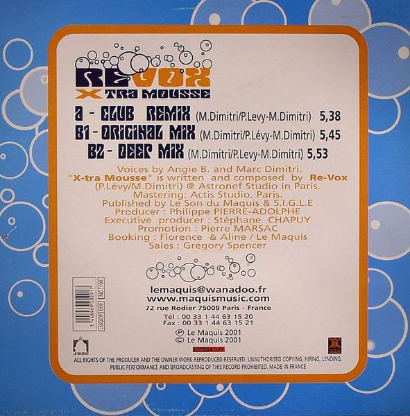 Re-Vox - X-tra Mousse | Le Maquis (LMQEP019) - main