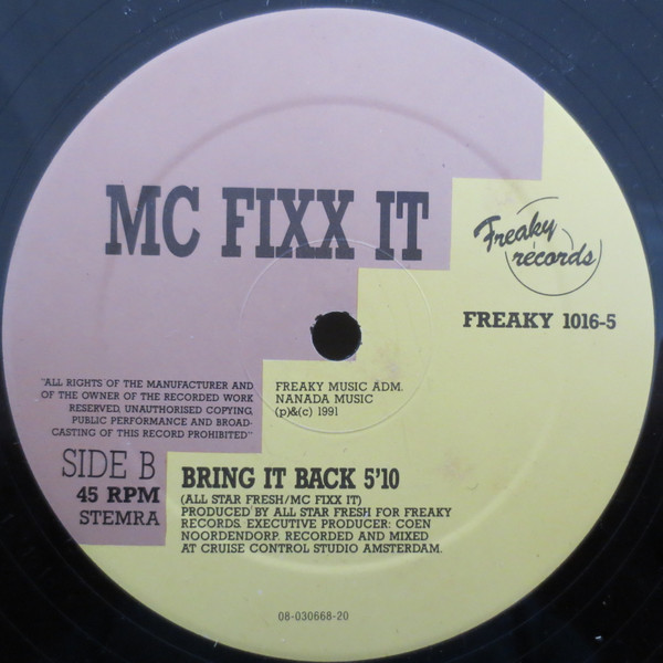 MC Fixx It - You Can Love It / Bring It Back | Freaky Records (Freaky 1016-5) - 4 MC Fixx It - You Can Love It / Bring It Back | Freaky Records (Freaky 1016-5) - 4