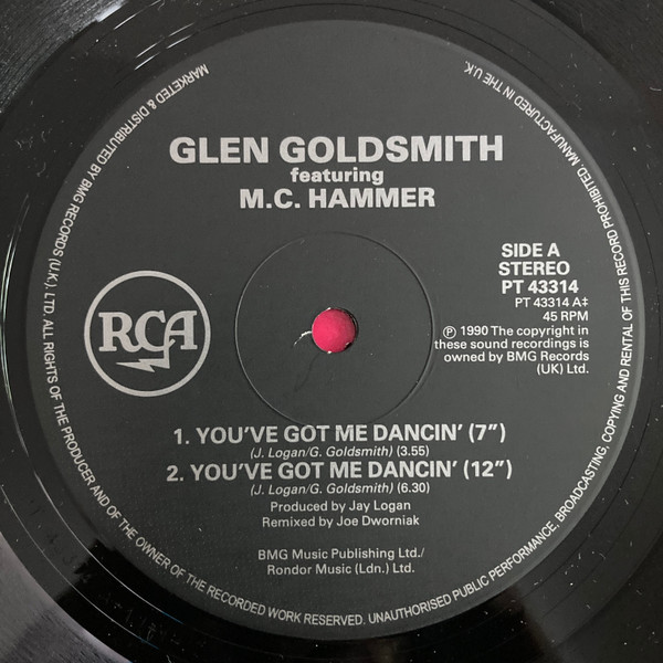 Glen Goldsmith Featuring MC Hammer - You've Got Me Dancin | RCA (PT 43314) - 3 Glen Goldsmith Featuring MC Hammer - You've Got Me Dancin | RCA (PT 43314) - 3
