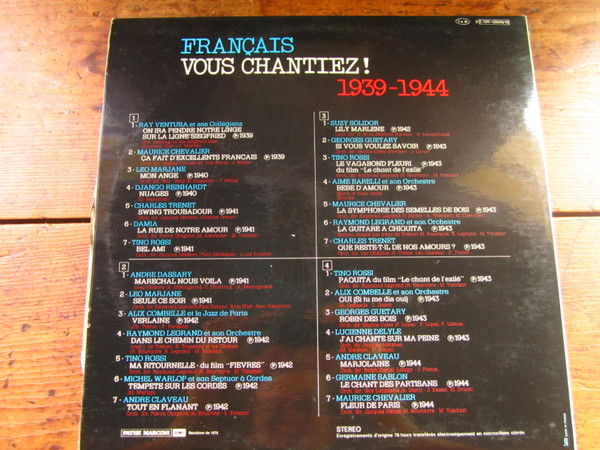 Various - Français Vous Chantiez! 1939-1944 | Série Punch (2C 146-12 609/10) - 2 Various - Français Vous Chantiez! 1939-1944 | Série Punch (2C 146-12 609/10) - 2