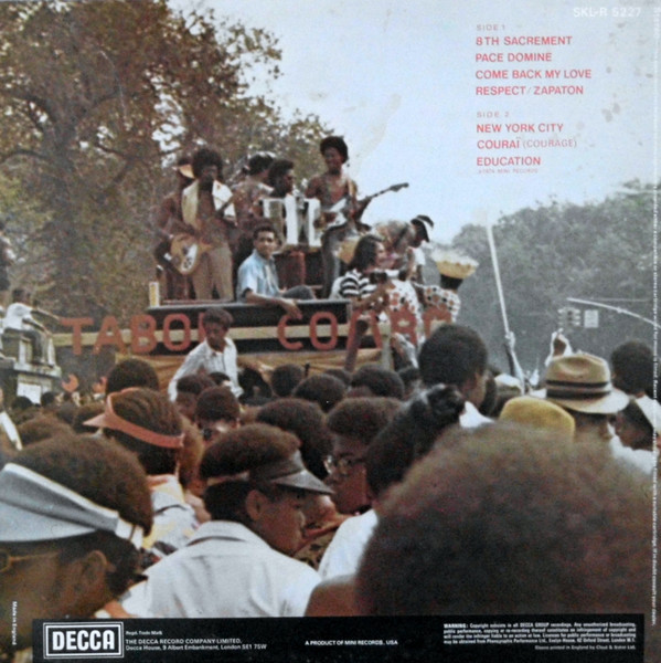Tabou Combo - 8th Sacrement | Decca (SKL-R 5227) - 2