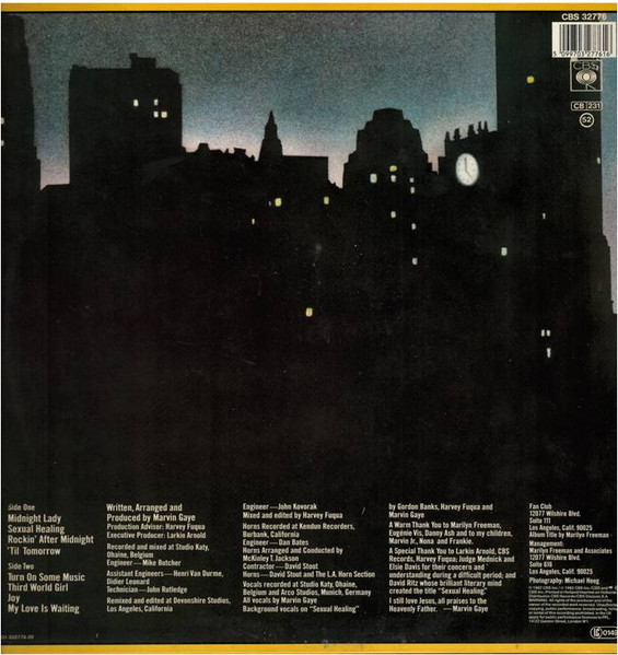 Marvin Gaye - Midnight Love | CBS (CBS 32776) - 3 Marvin Gaye - Midnight Love | CBS (CBS 32776) - 3