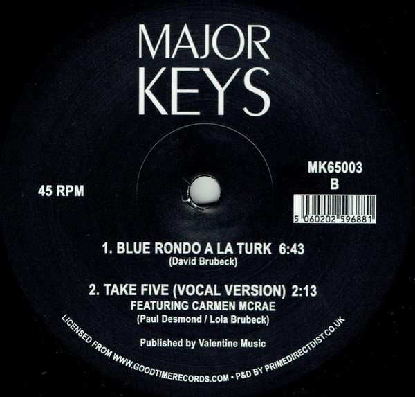 The Dave Brubeck Quartet - Take Five | Major Keys (MK65003) - 2