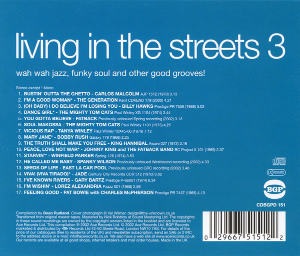 Various - Living In The Streets 3 - Busting Out Of The Ghetto | BGP Records (CDBGPD 151) - 2 Various - Living In The Streets 3 - Busting Out Of The Ghetto | BGP Records (CDBGPD 151) - 2