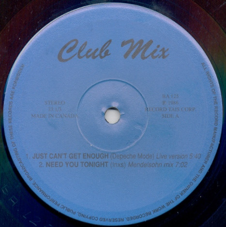 Various - Club Mix | Records Tais Corporation (BA 125) - main Various - Club Mix | Records Tais Corporation (BA 125) - main