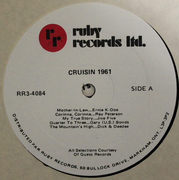 Various - Cruisin' 1961 [Vinyl] | Ruby Records Limited (RR3-4084) - 3