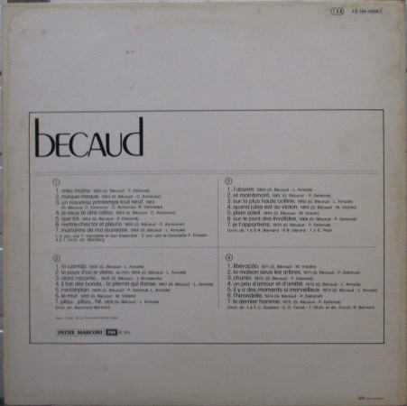 Gilbert Bécaud - Bécaud | Columbia (2C 184-15656/7) - 3