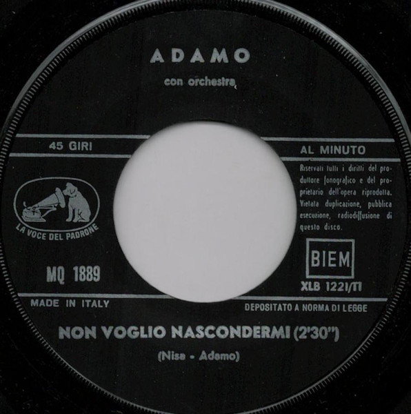 Adamo - Vous Permettez, Monsieur? / Non Voglio Nascondermi | La Voce Del Padrone (7MQ 1889) - 3 Adamo - Vous Permettez, Monsieur? / Non Voglio Nascondermi | La Voce Del Padrone (7MQ 1889) - 3
