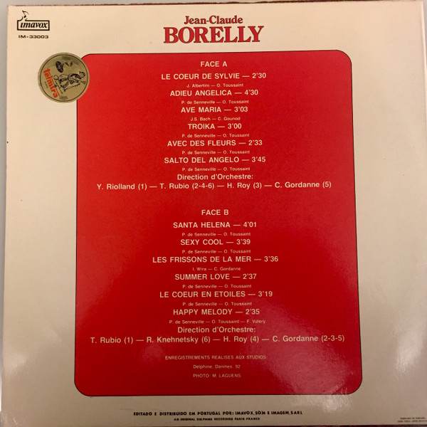 Jean-Claude Borelly - Le Coeur De Sylvie | Imavox (IM-33003) - 2