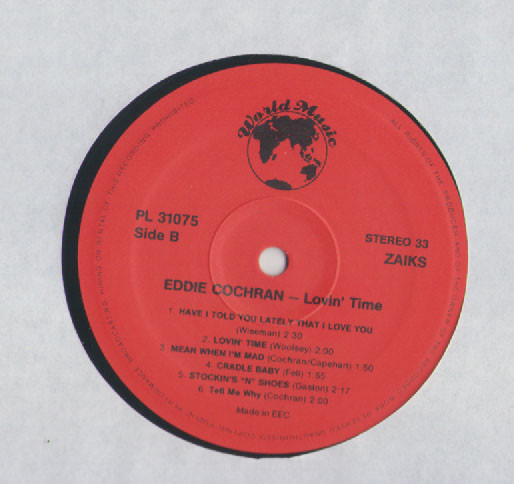 Eddie Cochran - Lovin' Time | World Music (AR 31075) - 4 Eddie Cochran - Lovin' Time | World Music (AR 31075) - 4